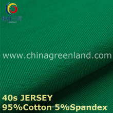 Tissu jersey tricoté en coton spandex des années 40 pour la chemise de vêtement (GLLML219)